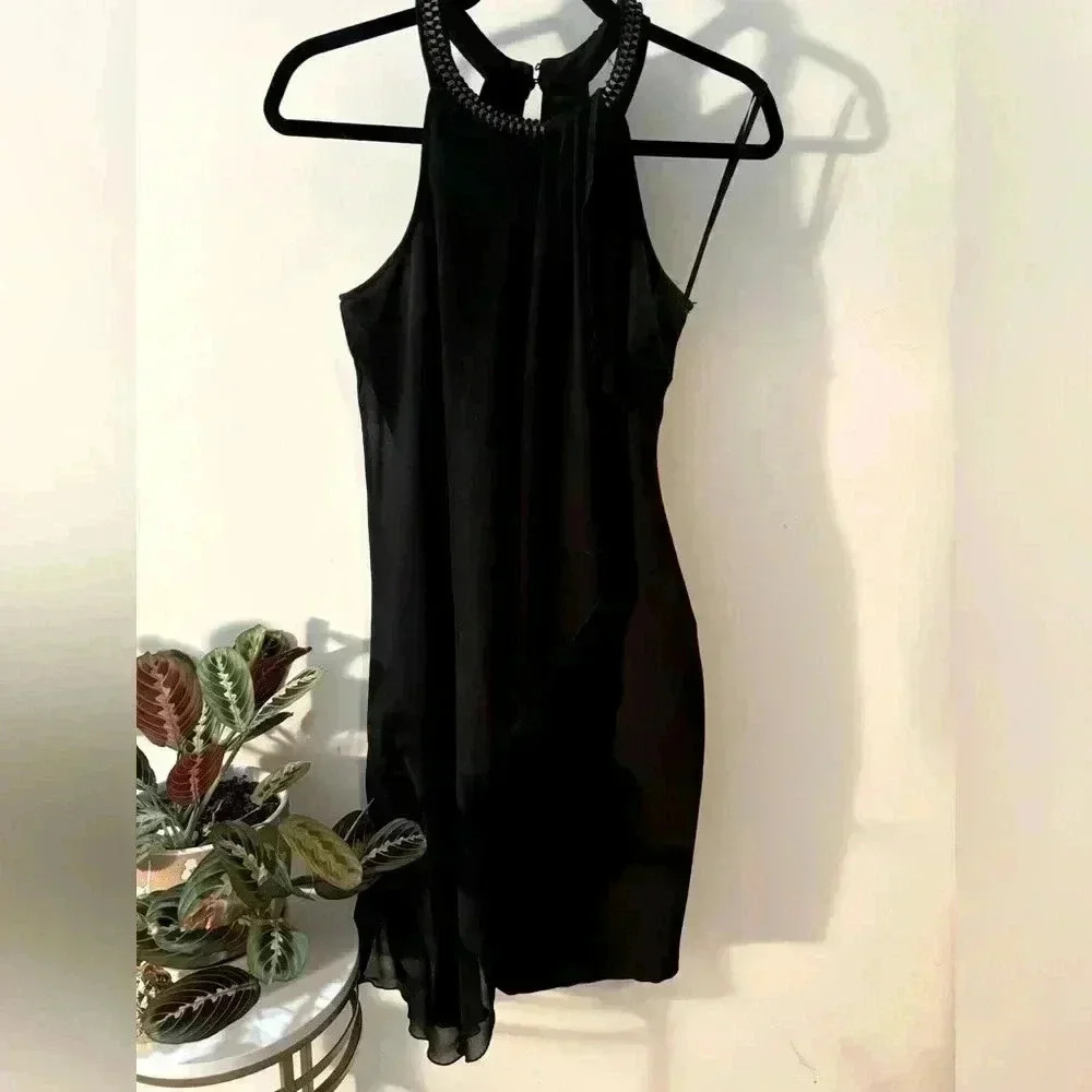 Black Halter Neck Cocktail Dress - Brand